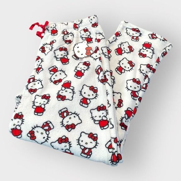 Hello Kitty “Poses All Over” Fuzzy Soft Touch Pajama Pants Womens size X-Large - Picture 1 of 12